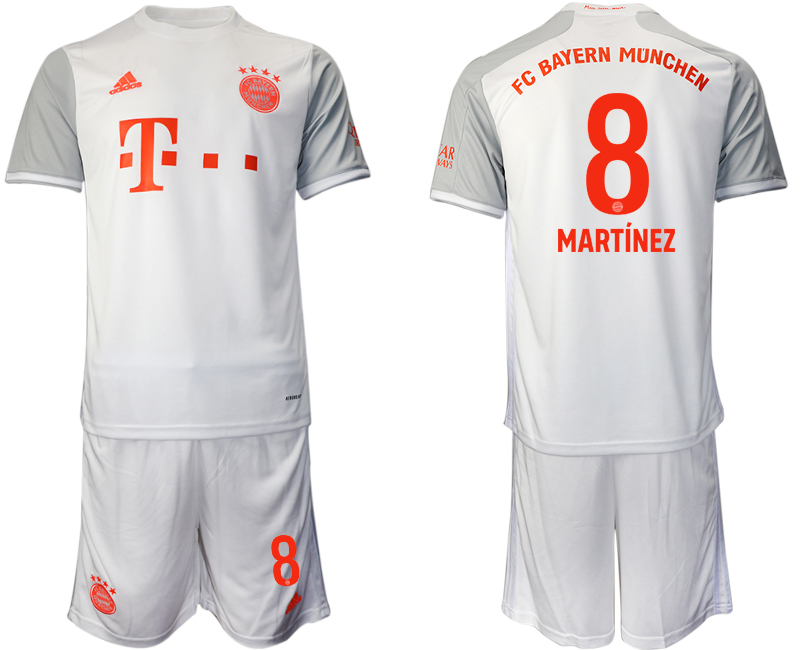 Men 2020-2021 club Bayern Munich away #8 white Soccer Jerseys